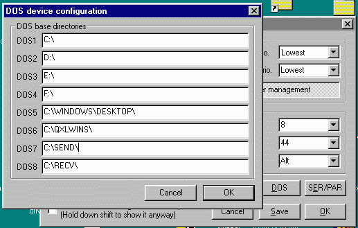 DOS device configuration